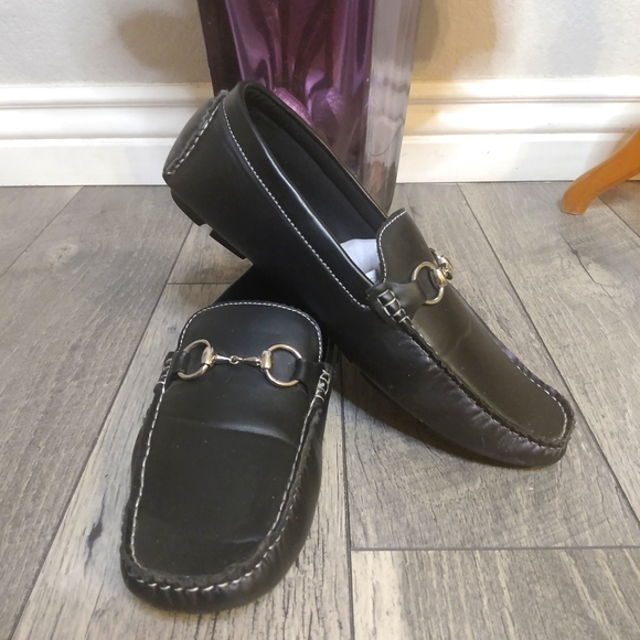 Joseph Abboud Black Mens Loafers 